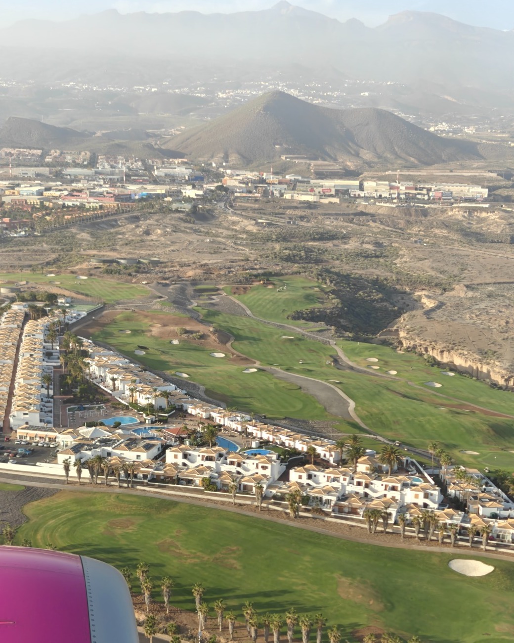 Aerial view of San Andres Village and the surrounding golf course