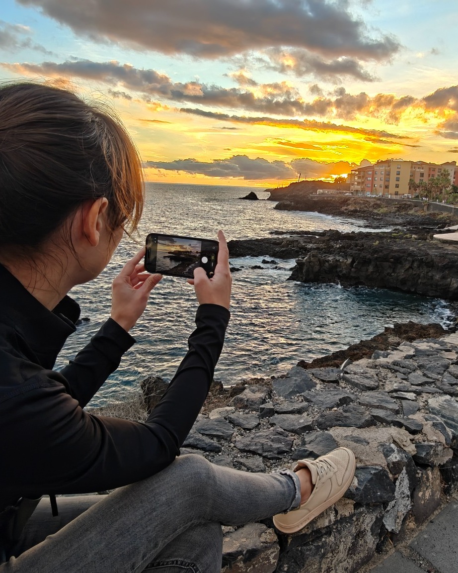 Coastal promenade and sunset near the apartment in Golf del Sur
